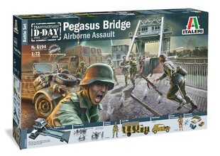 Сборная пластиковая модель D-Day Pegasus Bridge Airborne Assault   ITALERI  1:72  6194  цена и информация | Коллекционные модели автомобилей | kaup24.ee