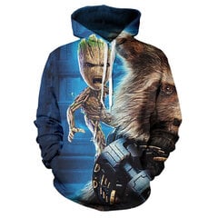 (W-1485-XXS）Guardians of the Galaxy Groot Meeste Pusad, Pusad, 3D Prinditud цена и информация | Мужские толстовки | kaup24.ee