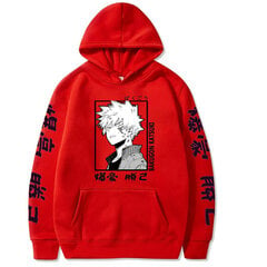 (Red-XS）Harajuku My Hero Academia Hoodies meeste pikkade varrukatega dressipluus hind ja info | Meeste pusad | kaup24.ee