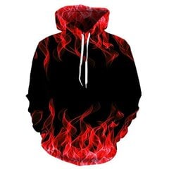 (CBW-274-XXS）Värviline Flame Hoodie 3D dressipluus meeste / kapuutsiga sügis- ja talvemantel hind ja info | Meeste pusad | kaup24.ee