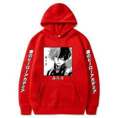 (Red-XS）Anime Boku No Hero Academia Shoto Todoroki Hoodies Meeste Harajuku Pullover hind ja info | Meeste pusad | kaup24.ee