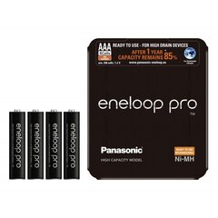 Akupatarei Panasonic eneloop Pro AAA 930 4SP hind ja info | Patareid | kaup24.ee