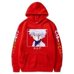 (Red-XS）Anime Hunter X Hunter Killua Leorio Kurapika Gon Hisoka Pullover Hoodie Tänavarõivaste topid hind ja info | Meeste pusad | kaup24.ee