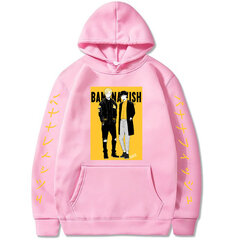 (Pink-XS） Banana Fish anime Hoodie Men / populaarne Harajuku hind ja info | Meeste pusad | kaup24.ee