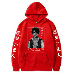 (Red-XS）Jaapani Anime Graphic Attack on Titan Harajuku dressipluus Unisex hind ja info | Meeste pusad | kaup24.ee