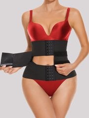 Hook Closure Salendav Body Shaper Women Waist Trainer Belt·Black·L hind ja info | Värvid | kaup24.ee