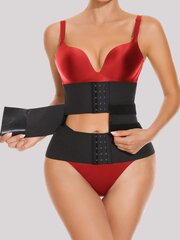 Hook Closure Salendav Body Shaper Women Waist Trainer Belt·Black·M hind ja info | Värvid | kaup24.ee