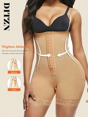 1tk Compressing Full Shapewear Body Size Plus Size kõrge vöökohaga Body Shaper Control Faja Shorts Waist Trainer Vöö·Aprikoos·L цена и информация | Нижнее корректирующее белье | kaup24.ee