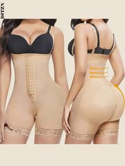 1tk Compressing Full Shapewear Body Size Plus Size kõrge vöökohaga Body Shaper Control Faja Shorts Waist Trainer Vöö·Aprikoos·L цена и информация | Нижнее корректирующее белье | kaup24.ee