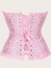 1 tk lilleline Push Up Bustier, naiste pitsiline seljaaela korsett – suurendage figuuri ja enesekindlust · roosa · XL цена и информация | Юбки | kaup24.ee