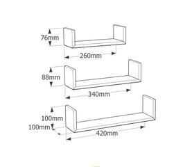 Riiulite komplekt FUS 1, wenge hind ja info | Riiulid | kaup24.ee