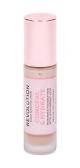 Peitev ja niisutav jumestuskreem Makeup Revolution London Conceal & Hydrate Make up 23 ml, F3 hind ja info | Jumestuskreemid, puudrid | kaup24.ee