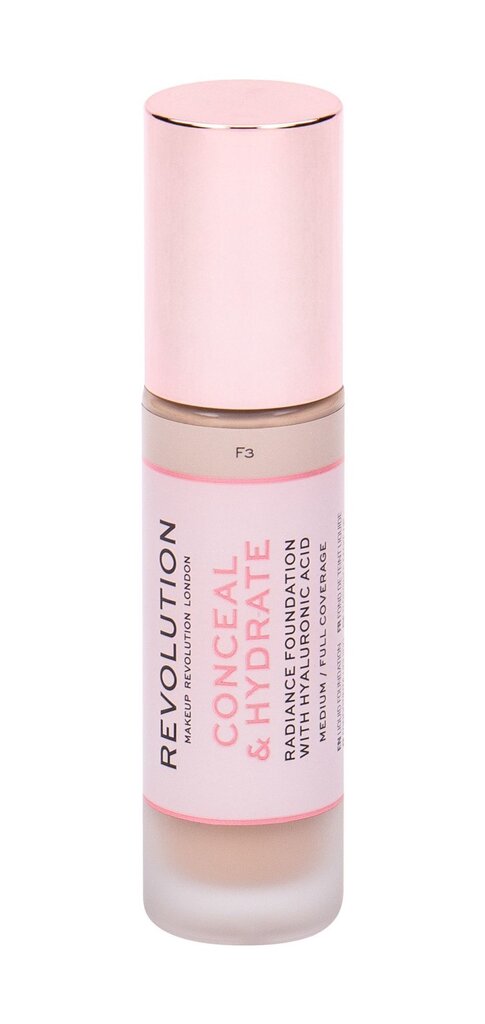 Peitev ja niisutav jumestuskreem Makeup Revolution London Conceal & Hydrate Make up 23 ml, F3 цена и информация | Jumestuskreemid, puudrid | kaup24.ee