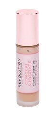 Peitev ja niisutav jumestuskreem Makeup Revolution London Conceal & Hydrate Make up 23 ml, F5 hind ja info | Jumestuskreemid, puudrid | kaup24.ee