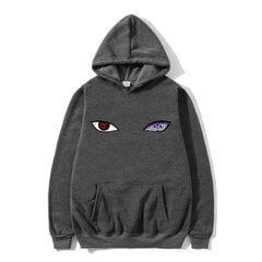 (5 tumehalli-S）Saabumine Harajuku Anime Hoodies Mehed/ Uchiha Uzumaki Hatake Eyes Printing Pullover Pusa Hip Hop Tänavarõivad hind ja info | Meeste pusad | kaup24.ee