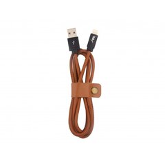 Nahast andmeedastuskaabel Tellur USB/Lightning, 1m, Pruun hind ja info | Mobiiltelefonide kaablid | kaup24.ee