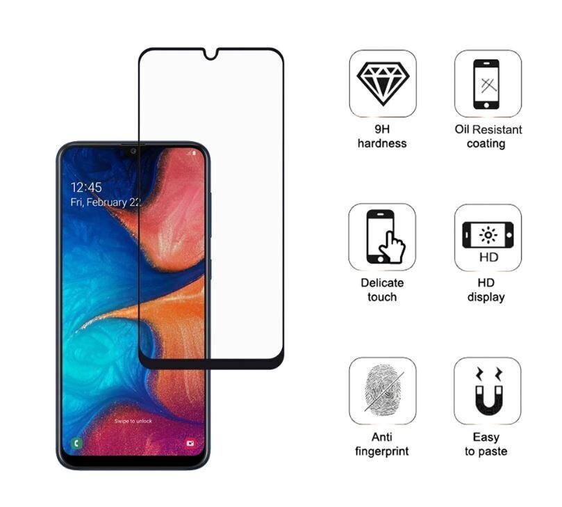 Kaitseklaas raamiga Tellur 2.5D Full Glue telefonile Samsung Galaxy A30, Must hind ja info | Ekraani kaitsekiled | kaup24.ee