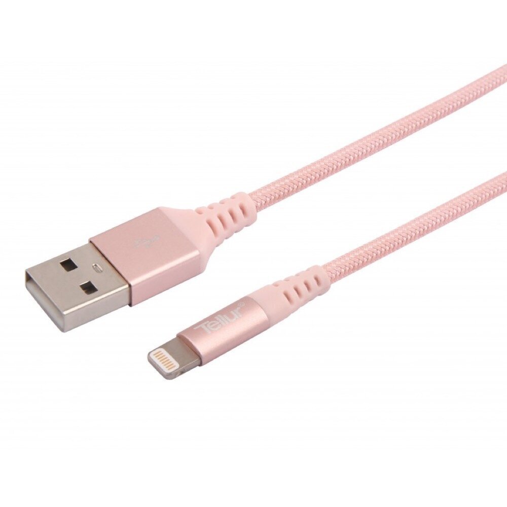 Andmeedastuskaabel Tellur USB/Lightning, 1m, Roosa/Kuldne цена | kaup24.ee