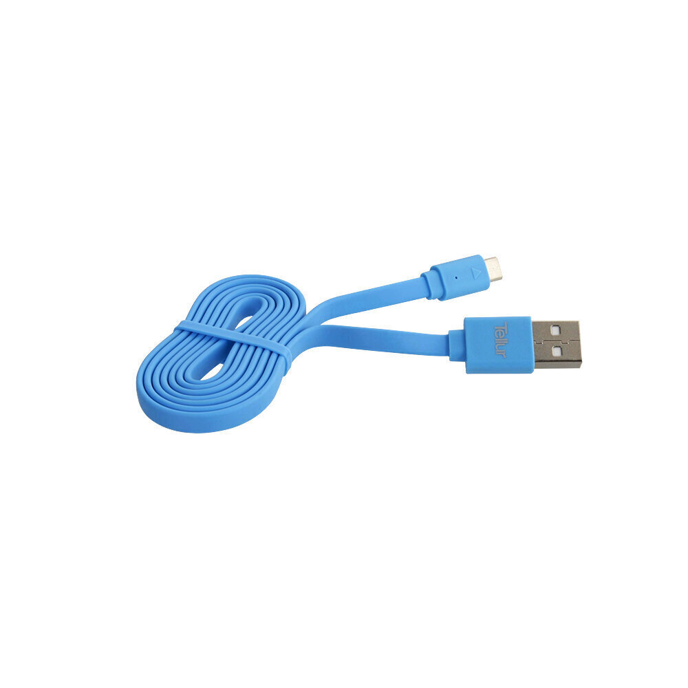 Andmeedastuskaabel Tellur USB/Micro USB, 1m, Sinine hind ja info | Mobiiltelefonide kaablid | kaup24.ee