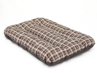 Hobbydog подушка Eco Prestige R1, 90x60x8 см, коричневая, клетчатая цена и информация | Лежаки, домики | kaup24.ee