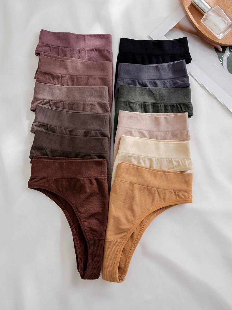 12tk Solid Simple Panty·Multicolor·XL hind ja info | Meeste spordiriided | kaup24.ee