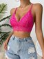 Floral Lace Scallop Trim Bralette·Hot Pink·L hind ja info | Rinnahoidjad | kaup24.ee