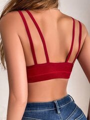 Kontrastne köites soonik kudum Cami Bralette·Burgundy·S цена и информация | Бюстгальтеры | kaup24.ee