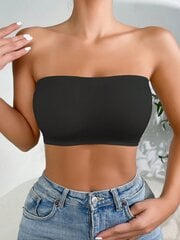 Solid Bandeau Bra·Black·S цена и информация | Бюстгальтеры | kaup24.ee