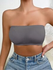 Solid Bandeau Bra·Grey·S цена и информация | Бюстгальтеры | kaup24.ee