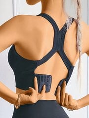 Õmblusteta spordirinnahoidja põrutuskindel Push Up Running Tank Top Joogarinnahoidja seljaosa Beauty õhukese osaga tõstetav kaenlaaluste vest, ilma alustraadita·must·XL hind ja info | Rinnahoidjad | kaup24.ee