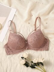 Lilleline pitsrakmed Underwire rinnahoidja pesu · Tolmune roosa·80D цена и информация | Бюстгальтеры | kaup24.ee