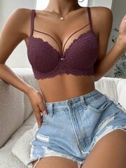 Lilleline pitsrakmed Underwire rinnahoidja pesu·lilla·70A цена и информация | Бюстгальтеры | kaup24.ee