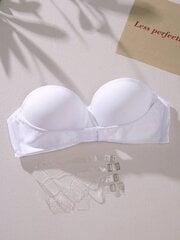 Solid Underwire Bra·White·75A цена и информация | Бюстгальтеры | kaup24.ee