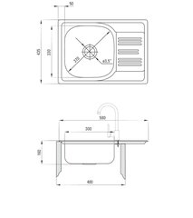 Köögivalamu Deante Xylo ZEX 311A, decor цена и информация | Раковины на кухню | kaup24.ee