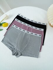 3tk Letter Graphic Contrast Tape Boxer Brief·Multicolor·S цена и информация | Мужские носки | kaup24.ee