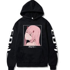 (must-XXS）Anime Zero Two Print Pullover Talve dressipluus Meeste Suur kapuuts hind ja info | Meeste pusad | kaup24.ee