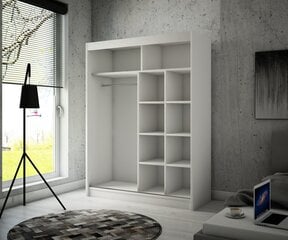 Riidekapp Adrk Furniture Balton 150 cm, valge hind ja info | Kapid | kaup24.ee