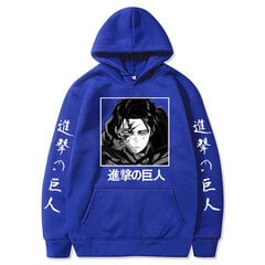 (Blue-S）Attack on Titan Anime Hoodies Levi Ackerman Spring Hooded цена и информация | Мужские толстовки | kaup24.ee