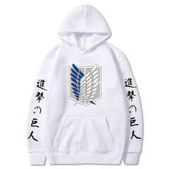 (Valge-XS）Attack on Titan Graphic Print Hoodie Men hind ja info | Meeste pusad | kaup24.ee