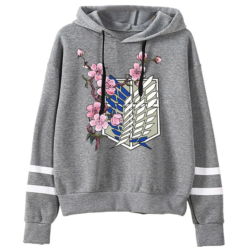 (hall-XS）Attack on Titan Hoodies Men Funny Japanese Anime Streetwear цена и информация | Meeste pusad | kaup24.ee