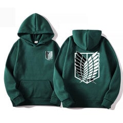 (roheline-S）Attack on Titan Meeste Hoodie Anime Hoodies Meeste tänavarõivad hind ja info | Meeste pusad | kaup24.ee