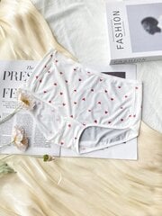 Strawberry Print Kontrastköites Boyshorts·White·S цена и информация | Мужские носки | kaup24.ee