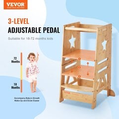 3-kordne laste tool/astmed Vevor, 84x48x55 cm hind ja info | Laste lauad ja toolid | kaup24.ee