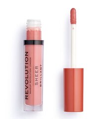 Huuleläige Makeup Revolution London Gloss Sheer 3 ml, 106 Glorified hind ja info | Huulepulgad, -läiked, -palsamid, vaseliin | kaup24.ee