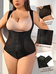 Suures suuruses naiste vöökohaga Cincher Body Shaper Body·Must·4XL hind ja info | Vormiv pesu | kaup24.ee