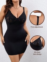 Plus Contrast Lace Shapewear Slip·Black·1XL цена и информация | Нижнее корректирующее белье | kaup24.ee