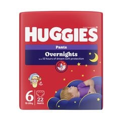 Huggies OVERNIGHT ülestõmmatavad öömähkmed suurus 6 (15-25kg) 22tk hind ja info | Mähkmed | kaup24.ee