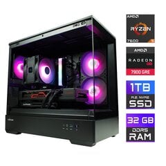 Arvuti MonsterX Ryzen 5 7600 32GB 1TB NVME RX7900GRE hind ja info | Lauaarvutid | kaup24.ee