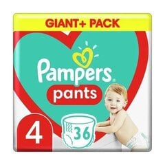 Pampers pants, Suurus 4, 36tk цена и информация | Подгузники | kaup24.ee