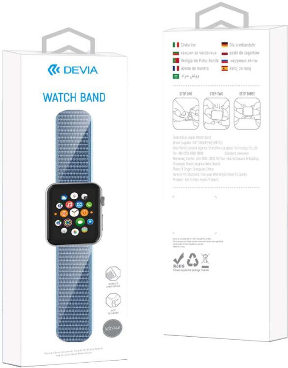 Devia Deluxe Series Sport3 Band sobib Apple Watch(44mm), Sinine hind ja info | Nutikellade ja nutivõrude tarvikud | kaup24.ee